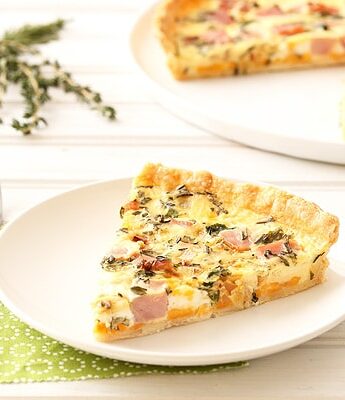 Ham and Herb Quiche for brunch