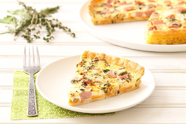 Ham and Herb Quiche for brunch