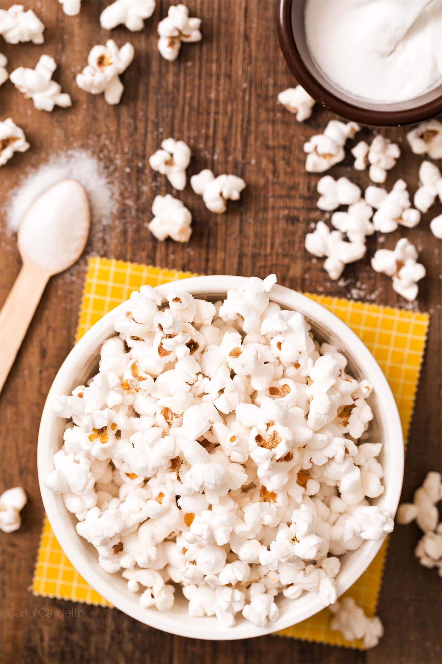 Popcorn with salt and vinegar popcorn seasoning