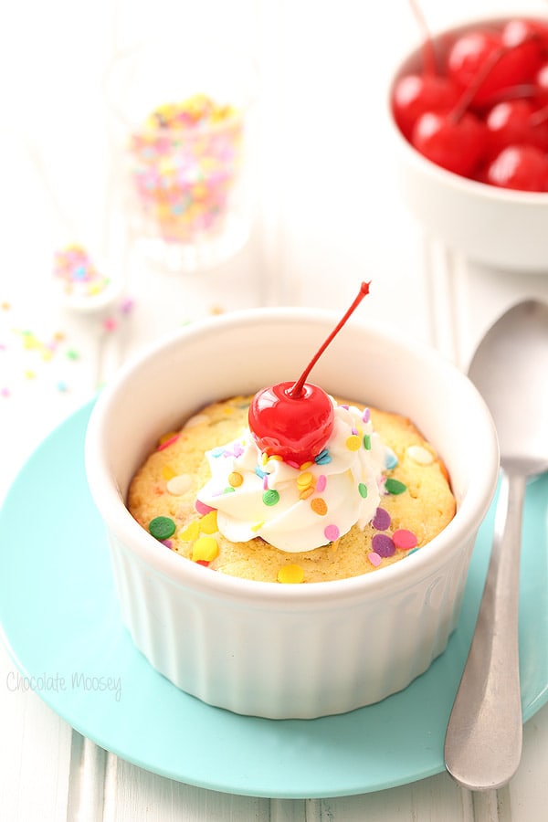 Single Serving Deep Dish Funfetti Sugar Cookie