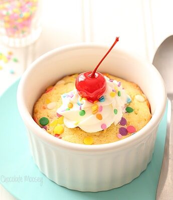 Single Serving Deep Dish Funfetti Sugar Cookie