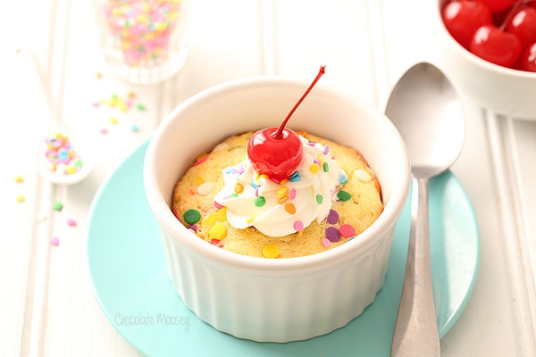 Single Serving Deep Dish Funfetti Sugar Cookie