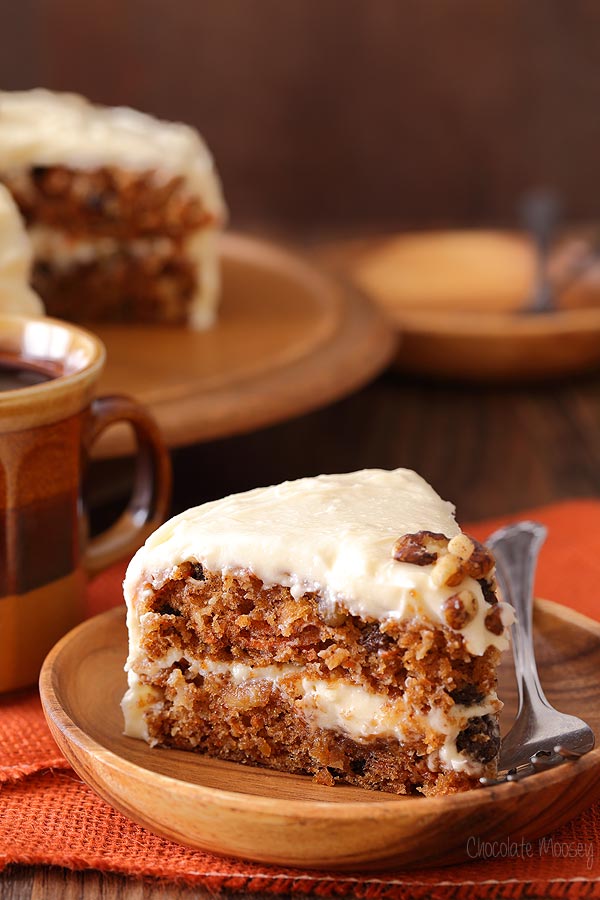 Carrot Cake Layer Cake with Buttermilk Cream Cheese Frosting