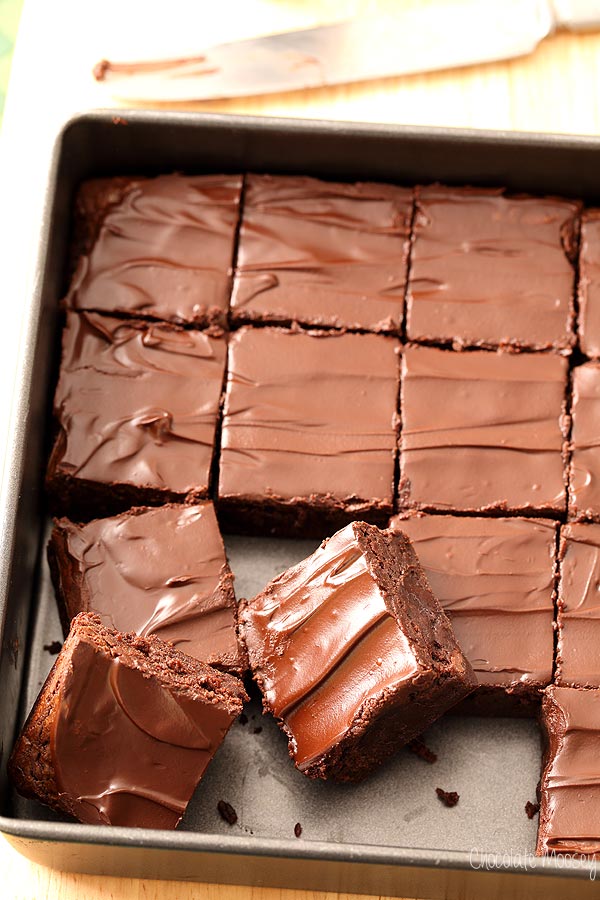 Guinness Brownies in 8x8 pan