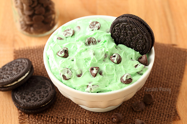 No Bake Mint Chocolate Chip Cheesecake Dip