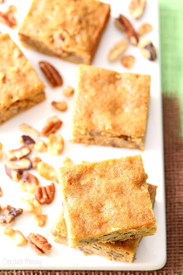 Banana Nut Blondies are a great way to use up overripe bananas