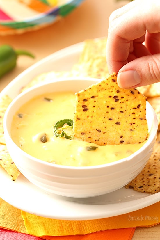 Dipping into Nacho Cheese Dip