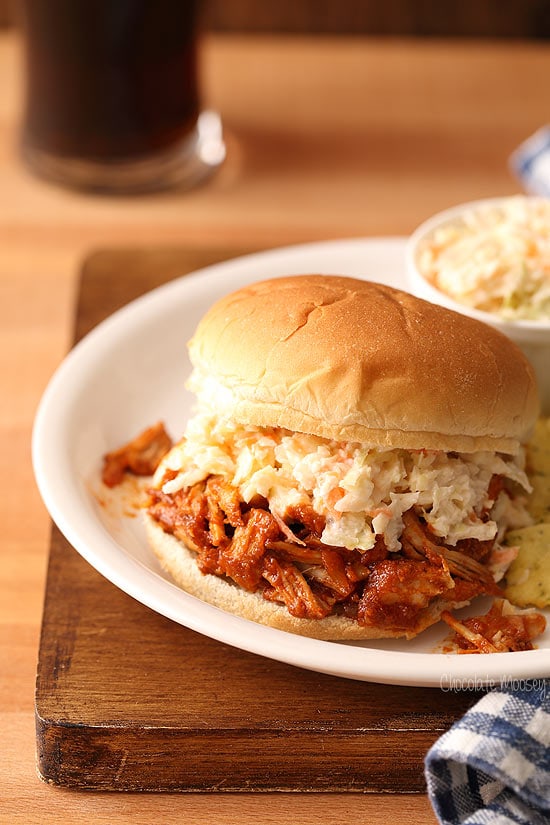 Pulled Pork For Two with homemade coleslaw