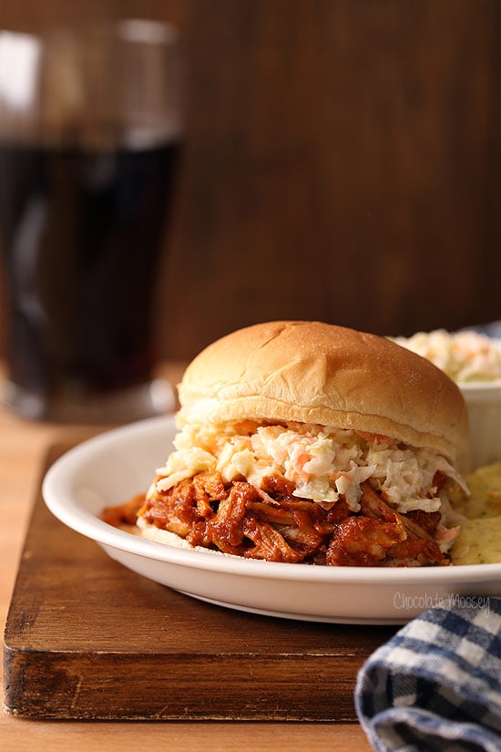 Pulled Pork For Two with homemade coleslaw