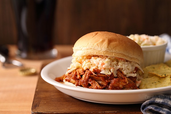 Pulled Pork For Two with homemade coleslaw