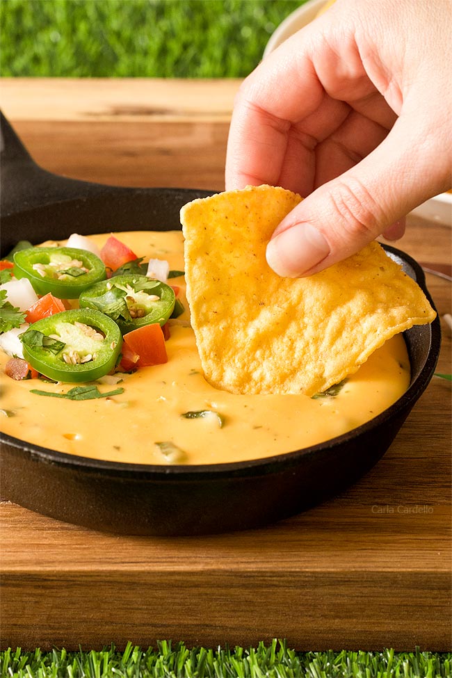 Dipping into Homemade Queso