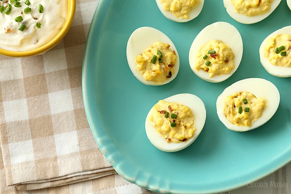 French Onion Dip Deviled Eggs for summer picnics