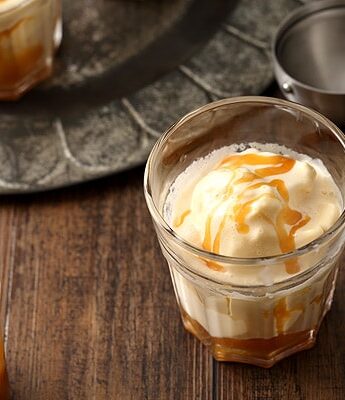 Salted Caramel Affogatos aka Coffee Ice Cream Floats