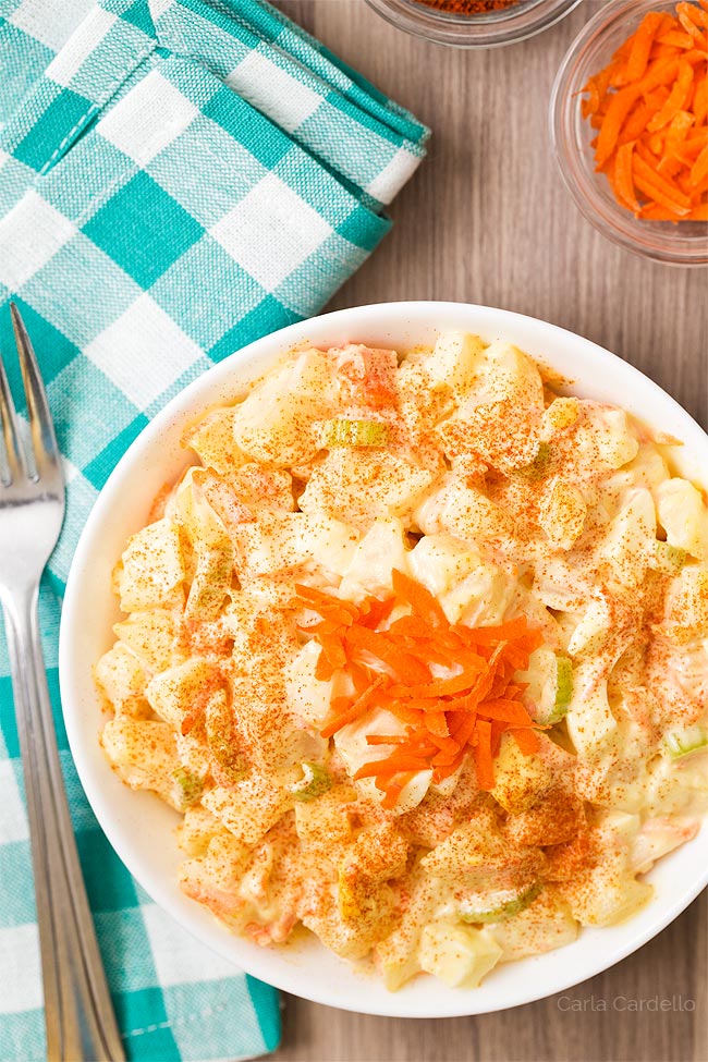 Amish Potato Salad with carrots