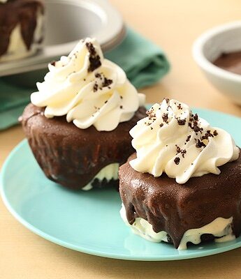 Klondike Ice Cream Cupcakes with a chocolate shell crunch