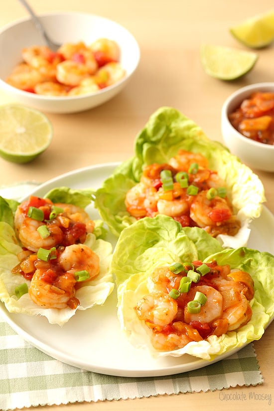 Salsa Shrimp Lettuce Wraps ready in 15 minutes