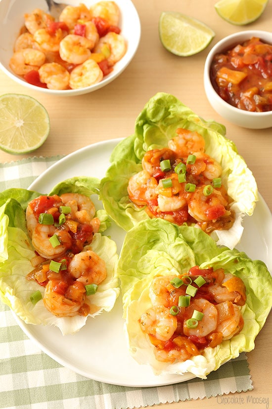 Salsa Shrimp Lettuce Wraps ready in 15 minutes