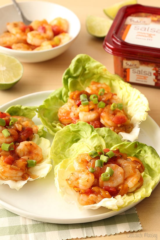 Salsa Shrimp Lettuce Wraps ready in 15 minutes