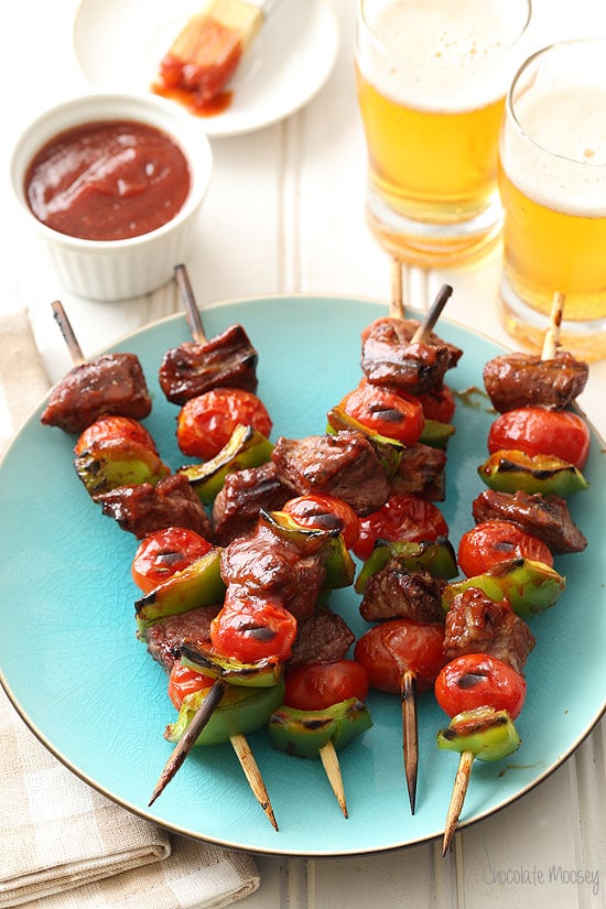 Sweet and spicy Chipotle Barbecue Lamb Kabobs for an easy weeknight dinner