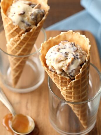 Caramel Waffle Cone Ice Cream