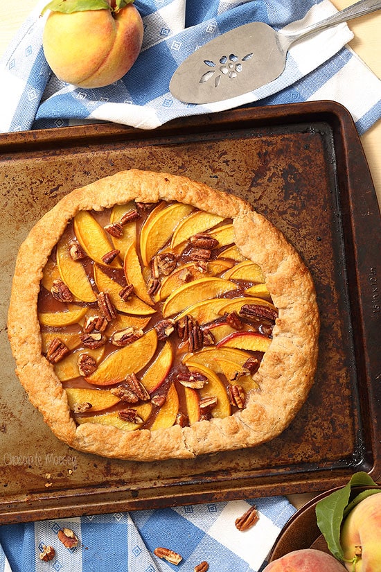 Peach Galette with homemade pie crust