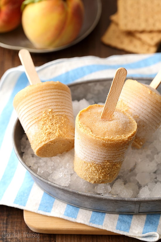 Peach Pie Yogurt Pops - Frozen pie on the go without turning on your oven