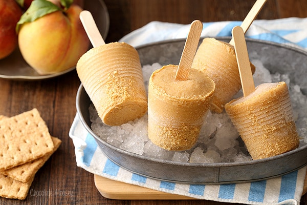 Peach Pie Yogurt Pops - Frozen pie on the go without turning on your oven