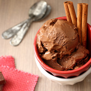 Mexican Chocolate Ice Cream with cinnamon and a hint of chili powder