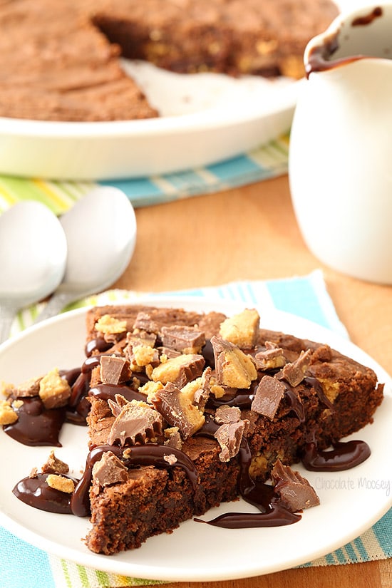 Peanut Butter Cup Brownie Pie