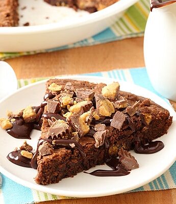 Peanut Butter Cup Brownie Pie