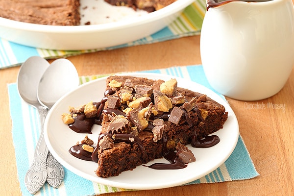 Peanut Butter Cup Brownie Pie