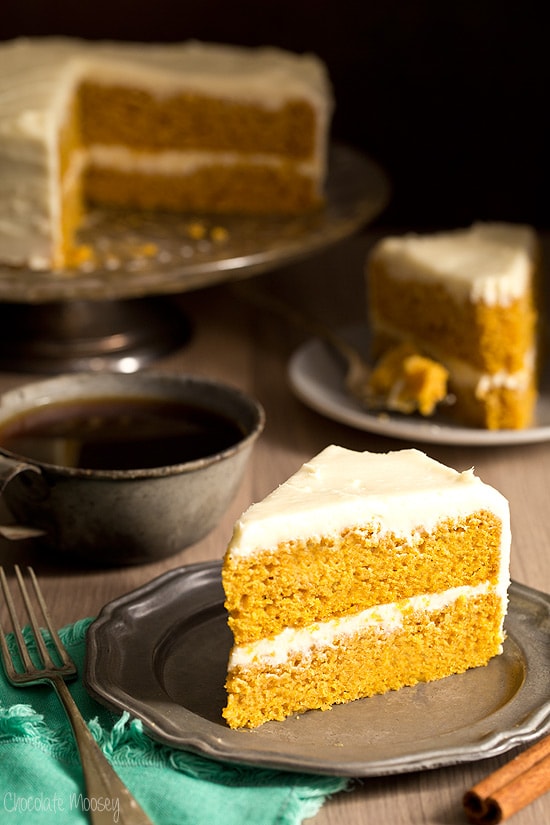 Pumpkin Layer Cake with Cream Cheese Frosting