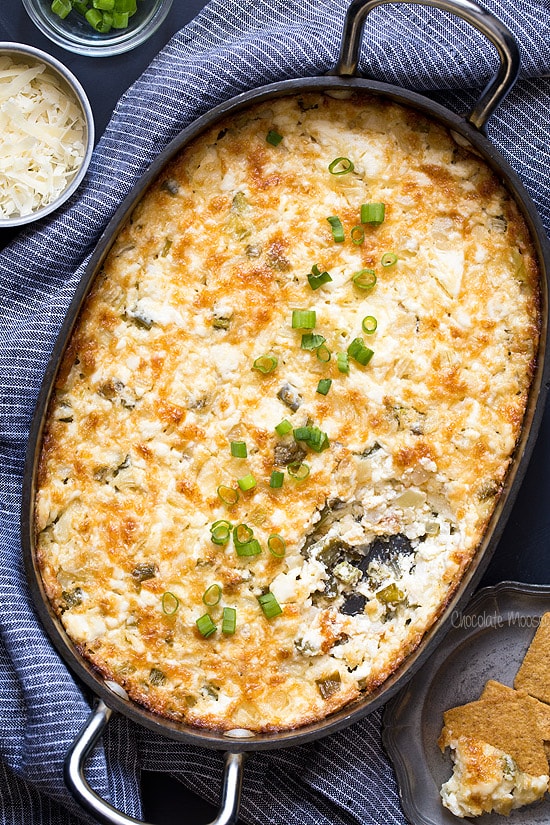 Creamy Onion Dip with cheese and jalapeno