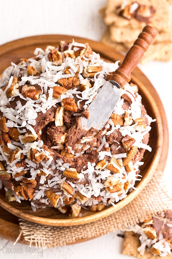 German Chocolate Cake Cheese Ball