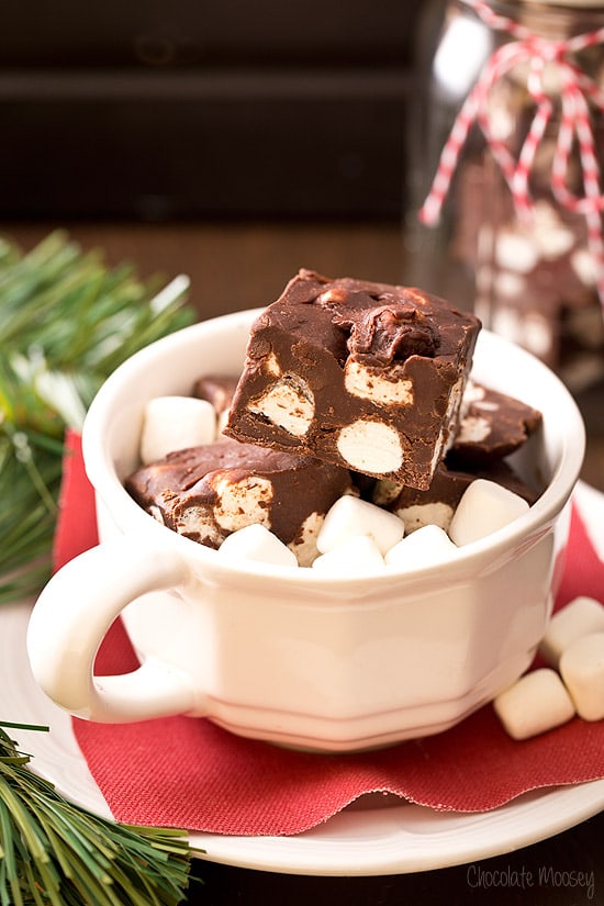 Hot Chocolate Fudge in a white mug