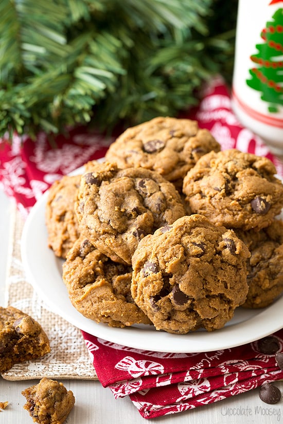 Gingerbread Chocolate Chip Cookies made with fresh ginger