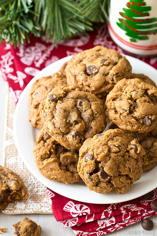 Gingerbread Chocolate Chip Cookies made with fresh ginger