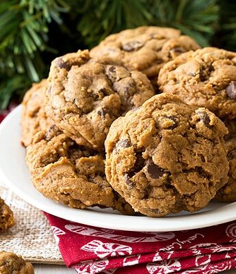 Gingerbread Chocolate Chip Cookies made with fresh ginger