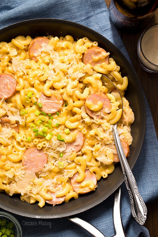 Kielbasa And Beer Mac And Cheese