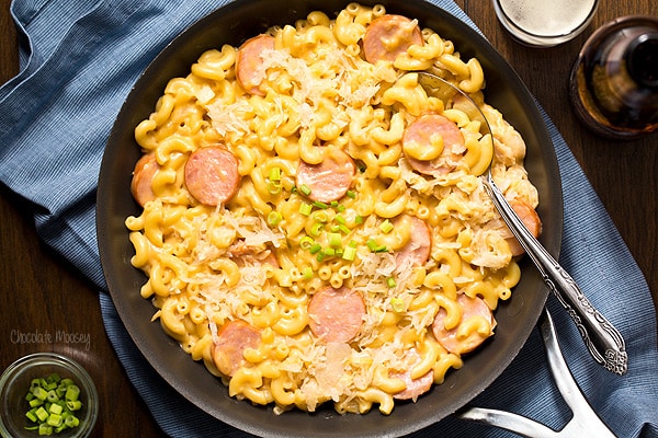 Kielbasa And Beer Mac And Cheese