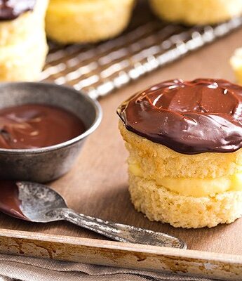 Small Batch Boston Cream Pie Cupcakes