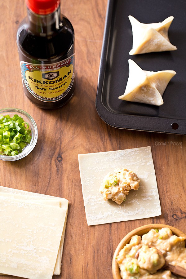 General Tso's Chicken Baked Wontons