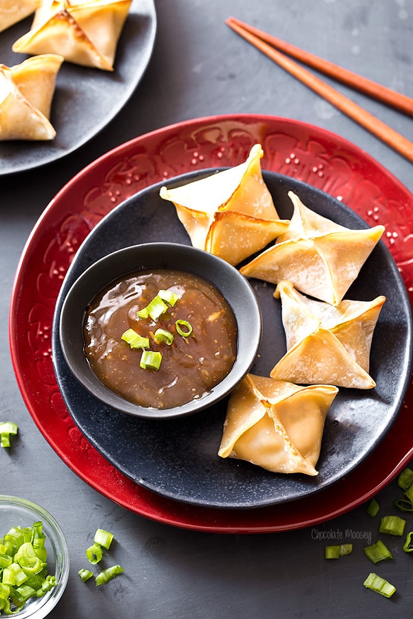 General Tso's Chicken Baked Wontons