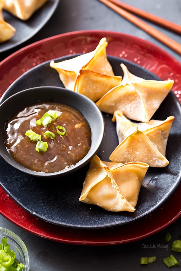 General Tso's Chicken Baked Wontons