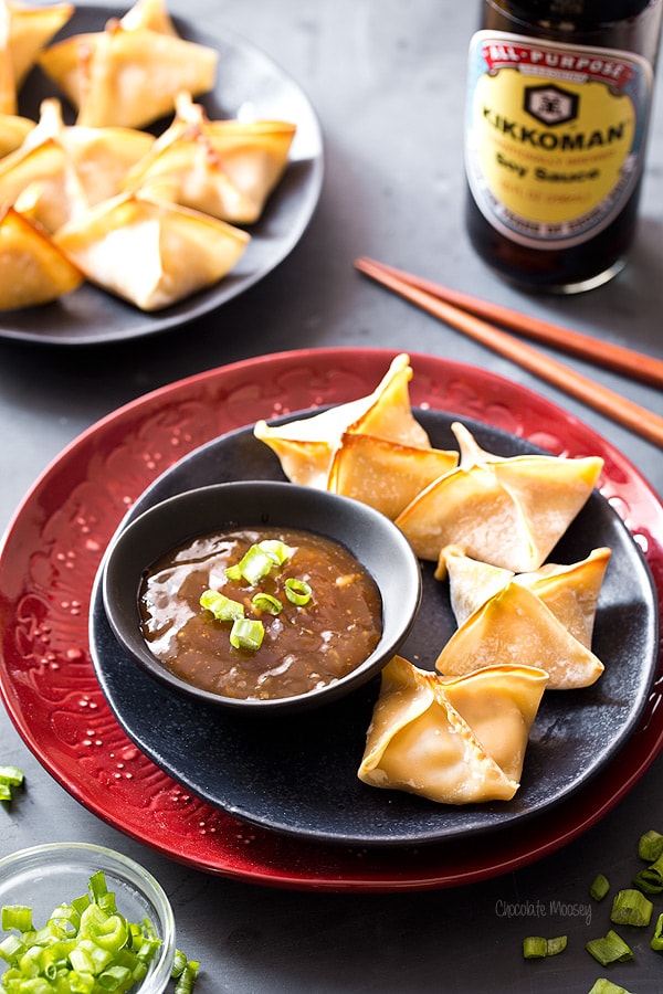 General Tso's Chicken Baked Wontons