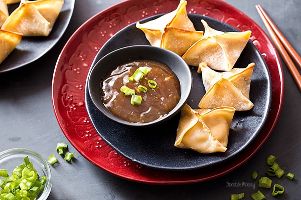 General Tso's Chicken Baked Wontons