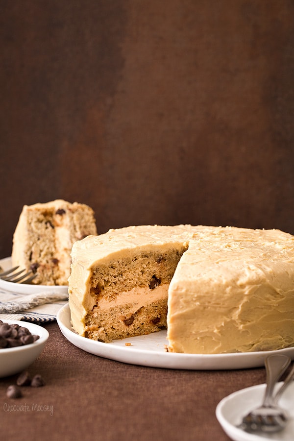 Banana Layer Cake with Peanut Butter Cream Cheese Frosting