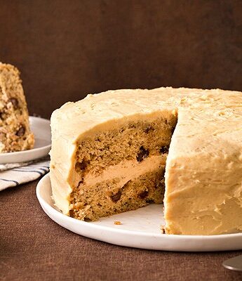 Banana Layer Cake with Peanut Butter Cream Cheese Frosting