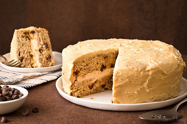 Banana Layer Cake with Peanut Butter Cream Cheese Frosting