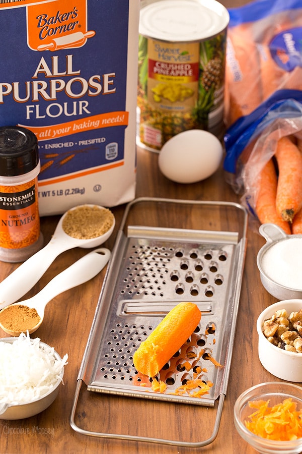 Making Carrot Cake Skillet Cake